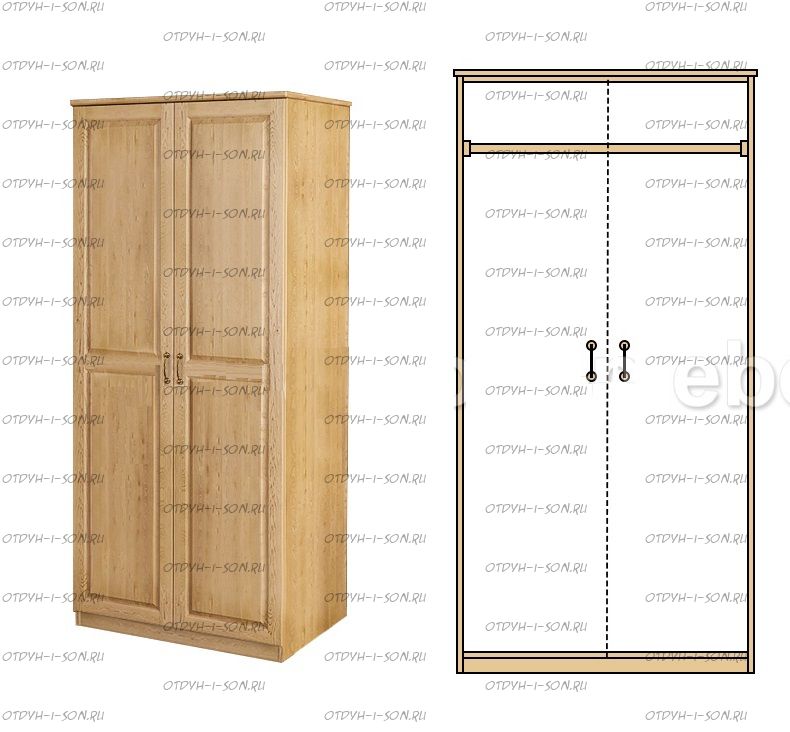 Шкаф 2-дверный ECO-4 (80х45х190)