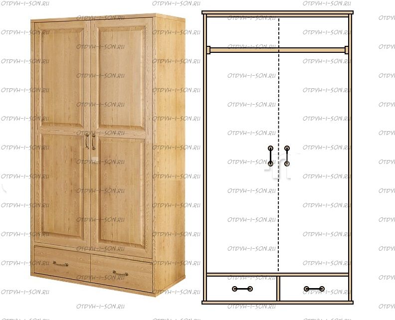 Шкаф 2-дверный ECO-21 (90х45х190)