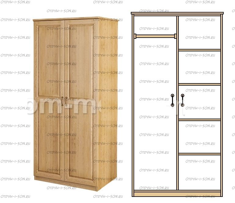 Шкаф 2-дверный ECO-5 (80х45х190)