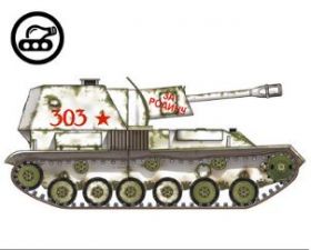 Сборная модель танка из бумаги Советский Су-76 масштаб 1:35