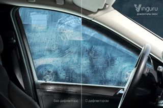 Дефлекторы окон Vinguru Toyota Auris I 2007-2012 хб накладные скотч к-т 4 шт., материал акрил, шт