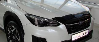 Дефлектор капота Subaru XV 2017-, короткий, темный, шт