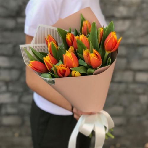 Тюльпан 25 шт (красный+желтый)