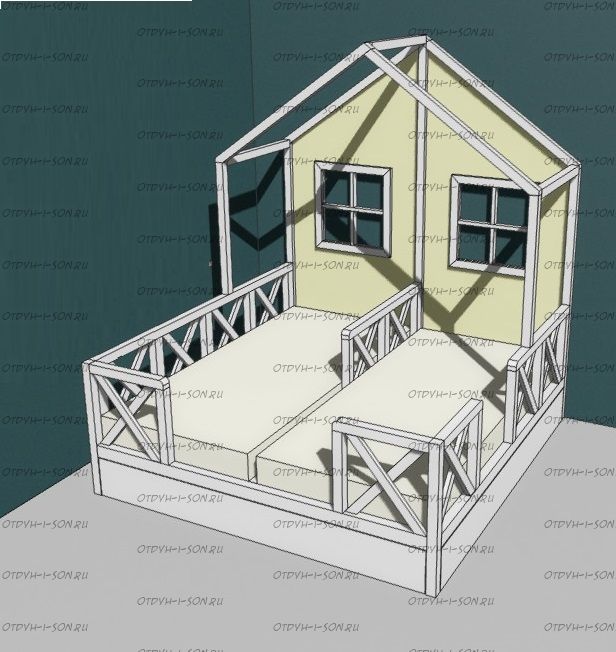 Кровать Домик Butterfly №112 (любые размеры)