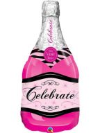 Шар "Бутылка шампанского" розовый