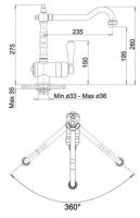 Смеситель Blanco Tradon 515990 схема 4