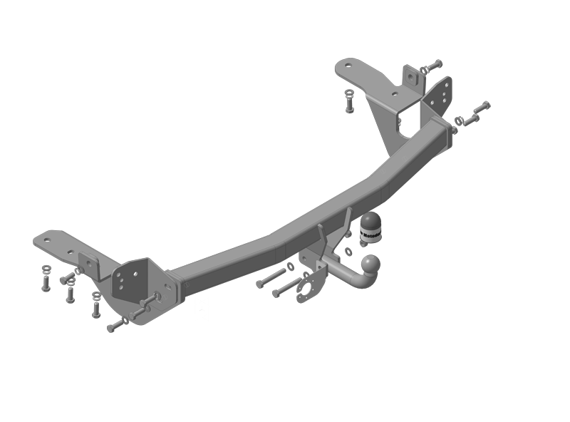 Фаркоп "Motodor" с оцинкованным шаром Toyota RAV4 2013-2018 Необходима подрезка бампера. Тип шара: A. Нагрузки: 1500/75 кг
