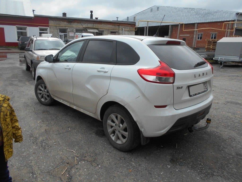 Фаркоп "Motodor" с оцинкованным шаром Lada X-Ray 2016- без выреза в бампере. Тип шара: A. Нагрузки: 900/75 кг