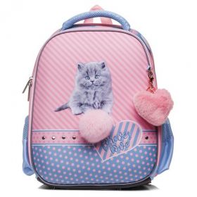 Рюкзак Hatber Ergonomic Plus  "Пушистый котенок" 38х29х6, розовый