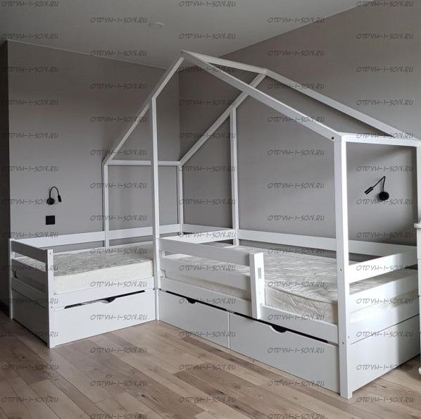 Кровать Домик угловой Fairy Land №17 (для двоих детей)