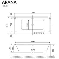 схема ванны Excellent Arana