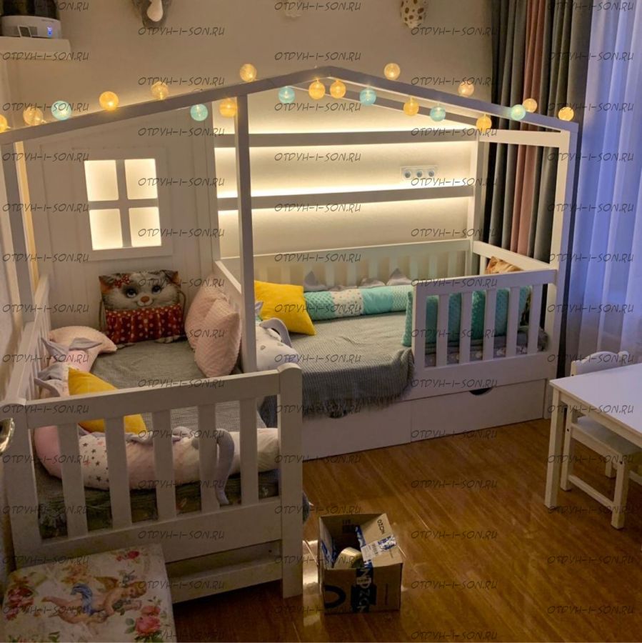 Кровать Домик угловой Fairy Land №35 (для двоих детей)