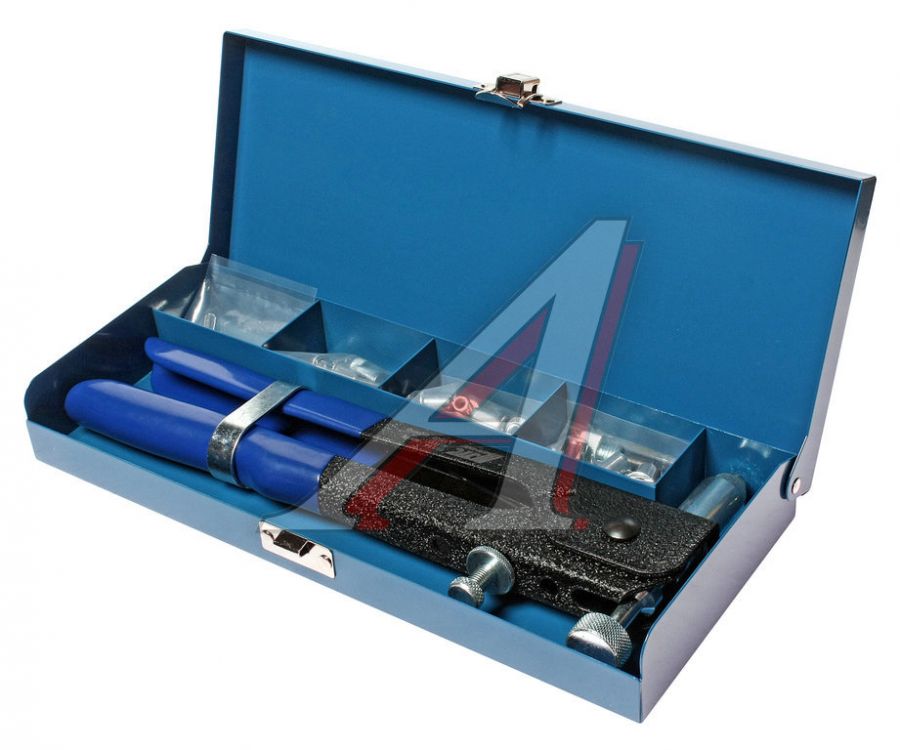 Заклепочник 270мм ручной резьбовой с комплектом заклепок 3-6мм JTC