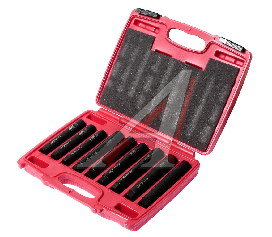 Направляющие для монтажа колеса (М18х1.5, М20х1.5, М22х1.5) 9 предметов в кейсе JTC