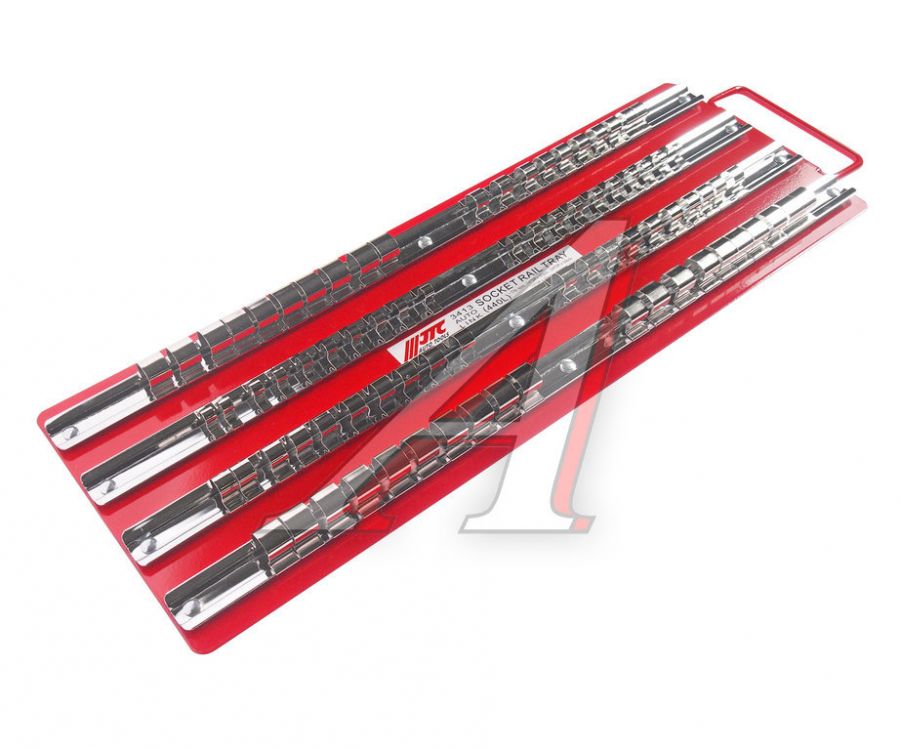 Держатель головок реечный (1/4"х20шт., 3/8х30шт., 1/2"х30шт.) 440х150мм JTC