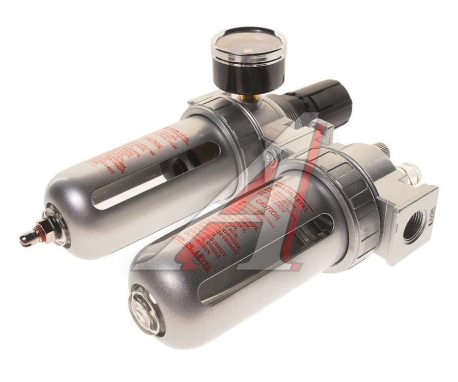 Блок подготовки воздуха (лубрикатор,осушитель) 3/8” металл. переключ. 215PSI 2500л/мин. 125мл JTC