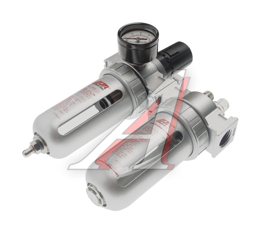 Блок подготовки воздуха (лубрикатор,осушитель) 1/2" металл. переключ. 215PSI 3000л/мин. 150 мл JTC