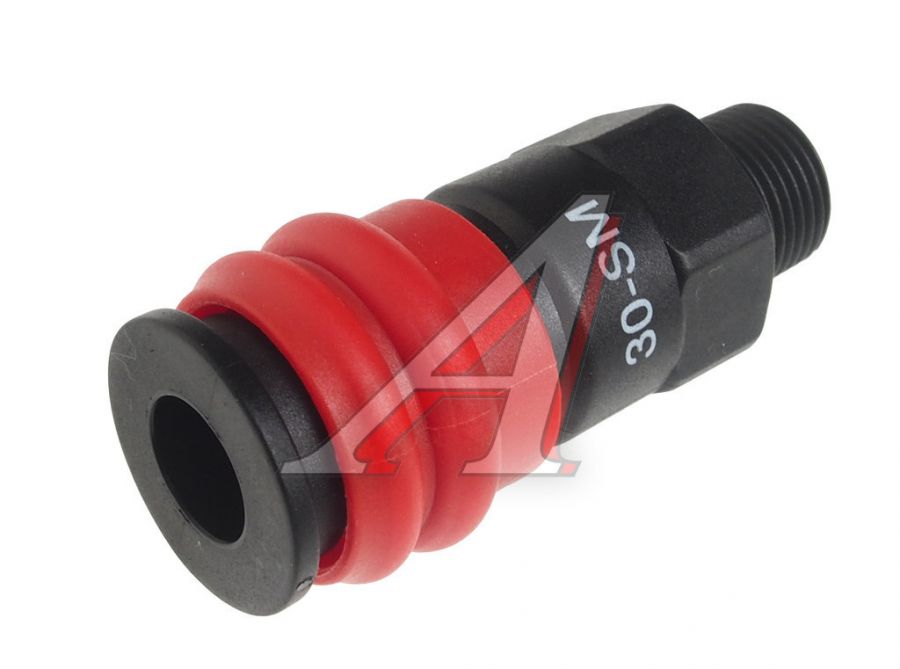 Переходник для компрессора 3/8" быстросъемный с клапаном наружная резьба JTC