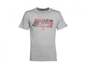 Футболка Adidas Leisure All Day Tee Jiu-Jitsu серая, артикул adiBJJTS02