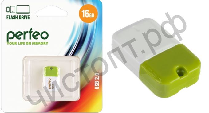 флэш-карта Perfeo 16GB M04 Green зеленый