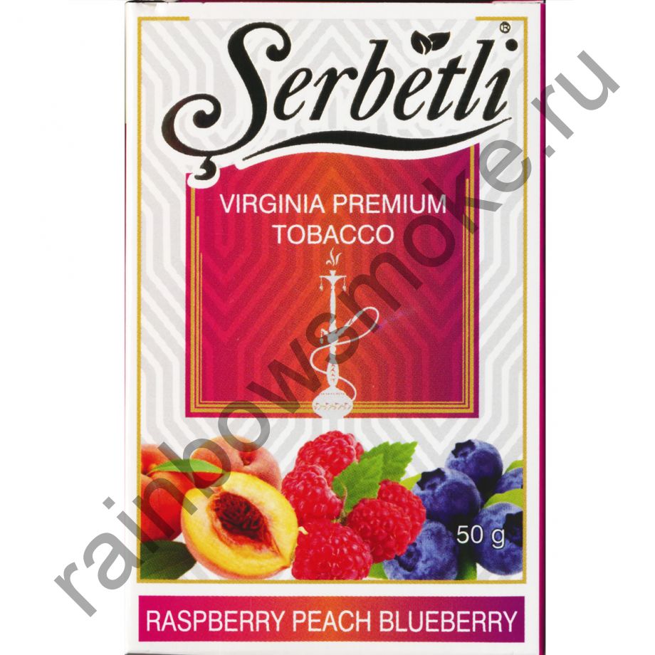 Serbetli 50 гр - Raspberry Peach Blueberry (Малина Персик Черника)