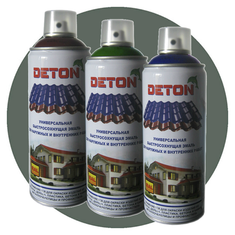Deton RAL Аэрозольная эмаль для металлочерепицы RAL Professional, название цвета "Мышино-серый", RAL7005, объем 520мл.