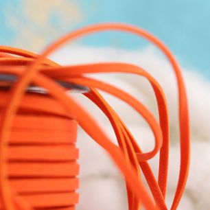 Шнур из искусственной замши -  Оранжевый