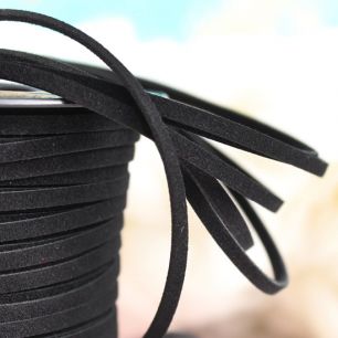 Шнур из искусственной замши -  Чёрный