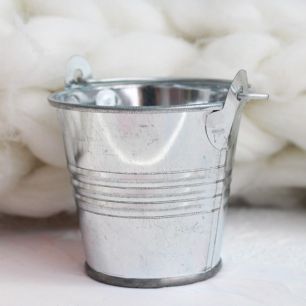 Аксессуар для куклы - Ведёрко серебристое 5 см - 1шт