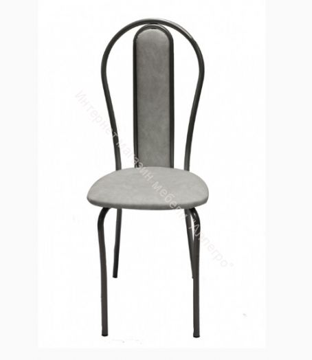 Кухонный стул "Венский мягкий" белый мрамор/серебристый металлик