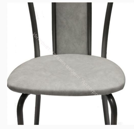 Кухонный стул "Венский мягкий" белый мрамор/серебристый металлик