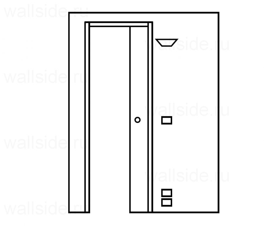 Пенал Eclisse Luce Single под штукатурку