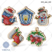 КНІ_МІНІ_103 Virena. Комплект фигурок из дерева для вышивки бисером