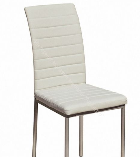 Кухонный стул "Соренто Плюс" белый/серебристый металлик