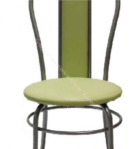 Кухонный стул "Элегия мягкий" оливковый/серебристый металлик