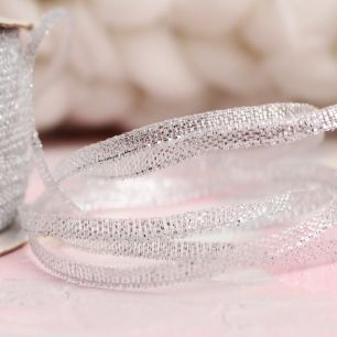 Лента металлизированная для творчества Серебряная 3 мм