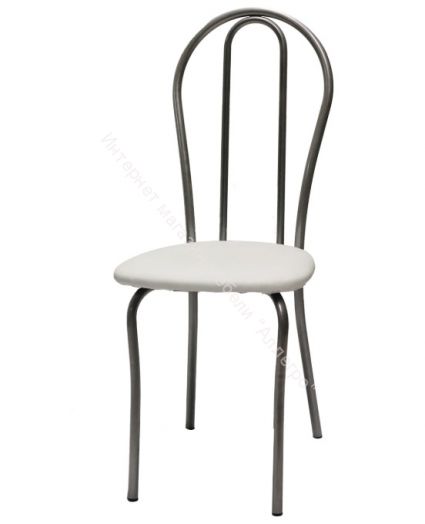 Кухонный стул "Венский 2" белая рептилия/серебристый металлик