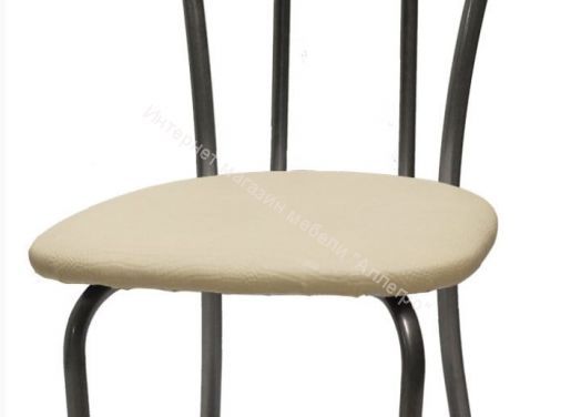 Кухонный стул "Венский 2" молочная рептилия/серебристый металлик