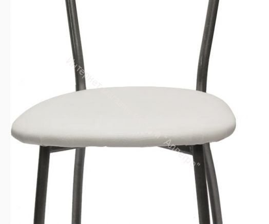 Кухонный стул "Сильвия" белая рептилия/серебристый металлик