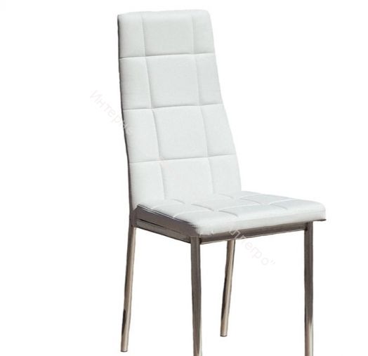 Кухонный стул "Волна премиум" Белый/Хром
