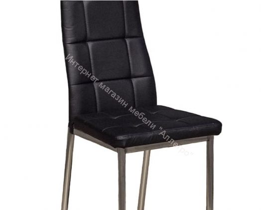 Кухонный стул "Волна премиум" Чёрный/Хром