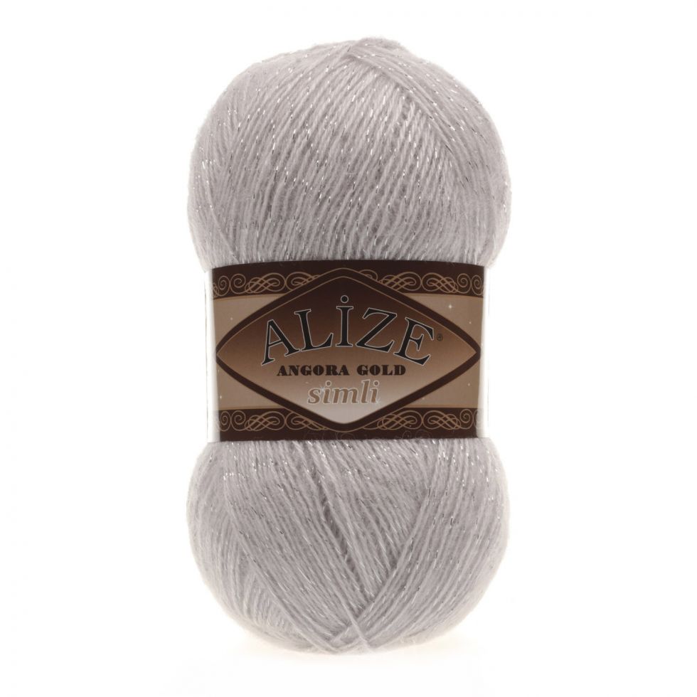 Angora gold simli (Alize) 168-белая зима