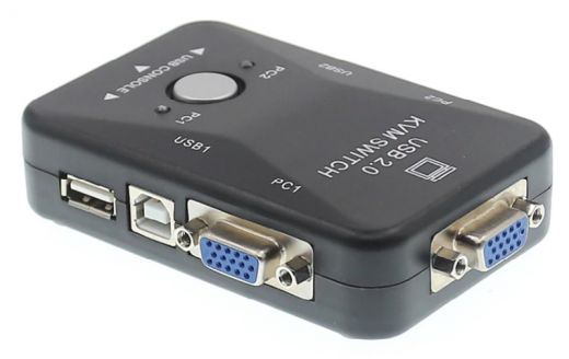 Коммутатор KVM-переключатель VGA+3*USB2.0 на 2 компьютера KVM-21UA