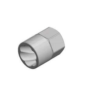 1/2" спиральная торцевая головка (экстрактор), HEX - 21 мм
