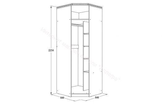 Шкаф "Ольга 13" угловой 1-но дверный