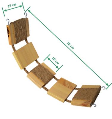 Мостик 70см натуральное дерево