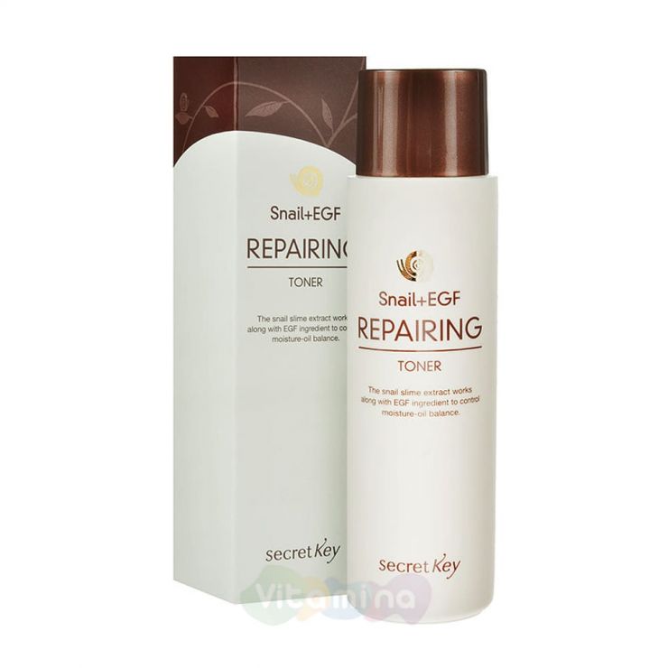 Secret Key Восстанавливающий тоник с экстрактом слизи улитки Snail Repairing Toner, 150 мл