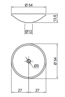 Раковина Antonio Lupi Rim Rim54 54x54 схема 2