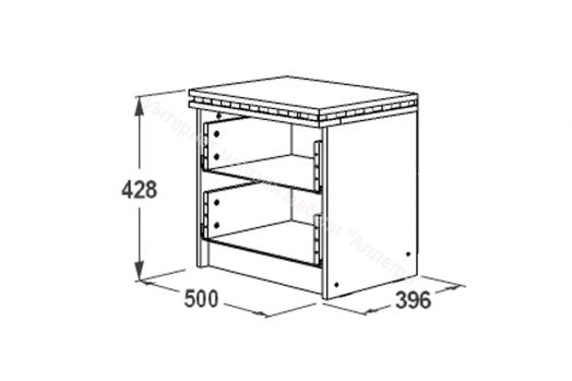 Тумба прикроватная "Ольга 13" с 2-мя ящиками
