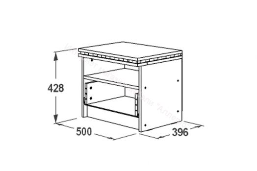 Тумба прикроватная "Ольга 13" с одним ящиком